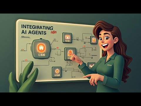 learnitguide's tweet card. Integrating AI Agents with Automation Platforms like n8n - Step by...