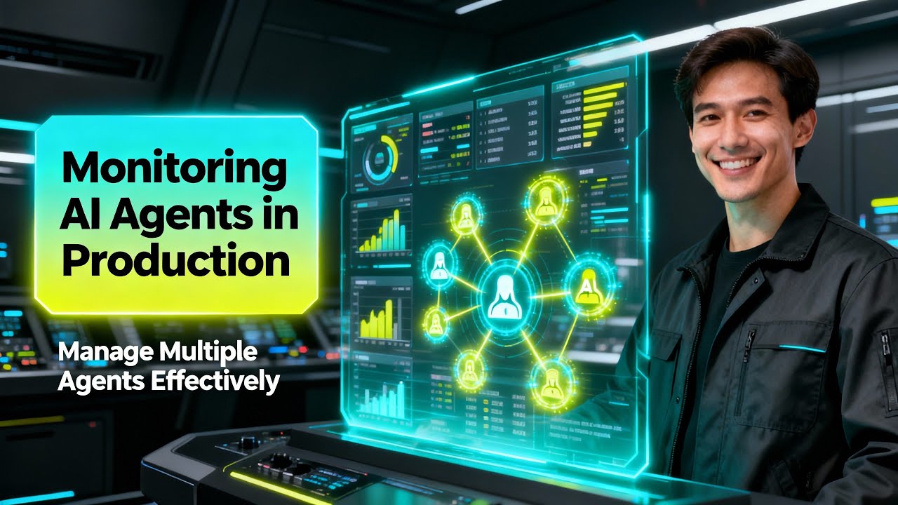 learnitguide's tweet card. Monitoring and Managing Multiple AI Agents in Production - Conceptual...