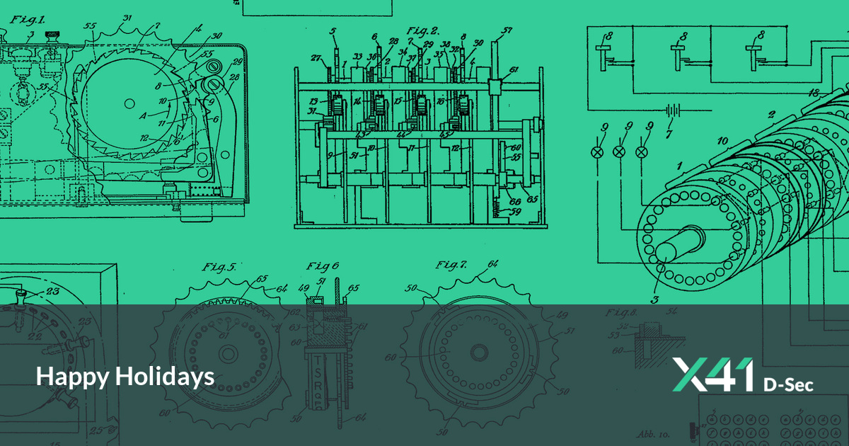 X41Sec's tweet card. Happy Holidays!