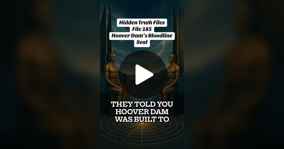 morganconnery's tweet card. 683 likes, 135 comments. “Hidden Truth Files File 185 Hoover Dam’s Bloodline Seal! The Hoover Dam may not just tame the Colorado River, theories claim it seals Nephilim bloodlines, black cubes, and...