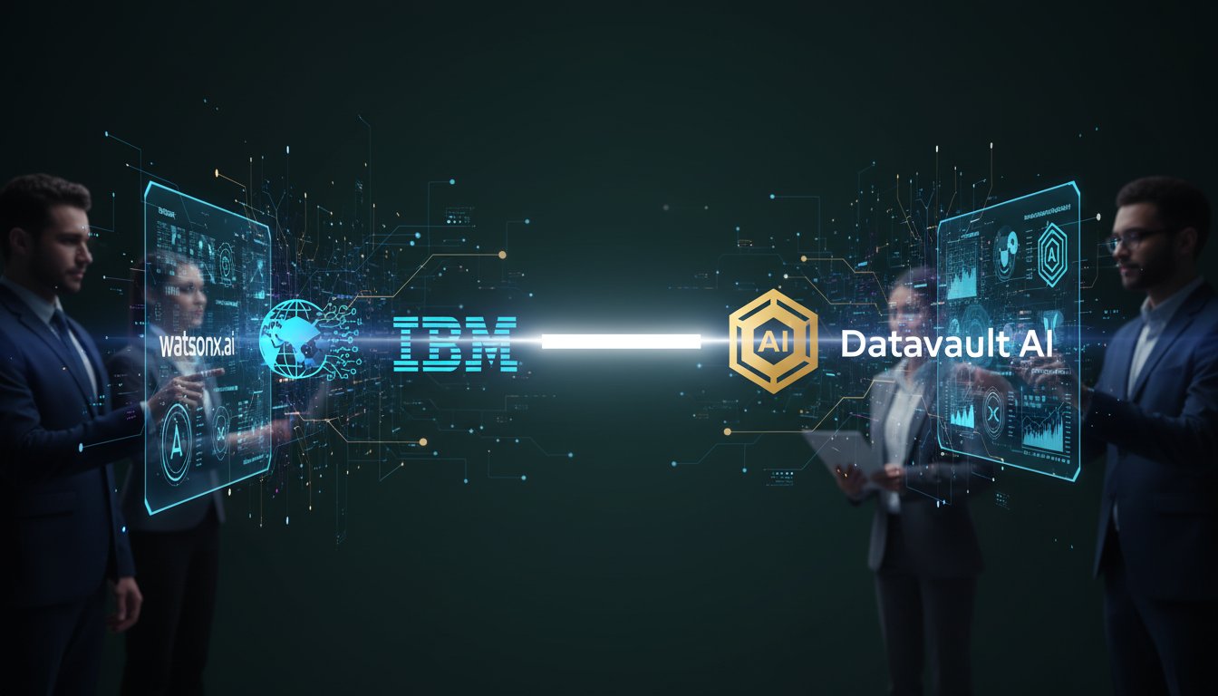 Lycanbull's tweet card. IBM allocates engineering and quantum computing expertise to scale Datavault AI's platform, integrating watsonx.ai capabilities. Partnership targets $2.6-4.4T annual generative AI market.