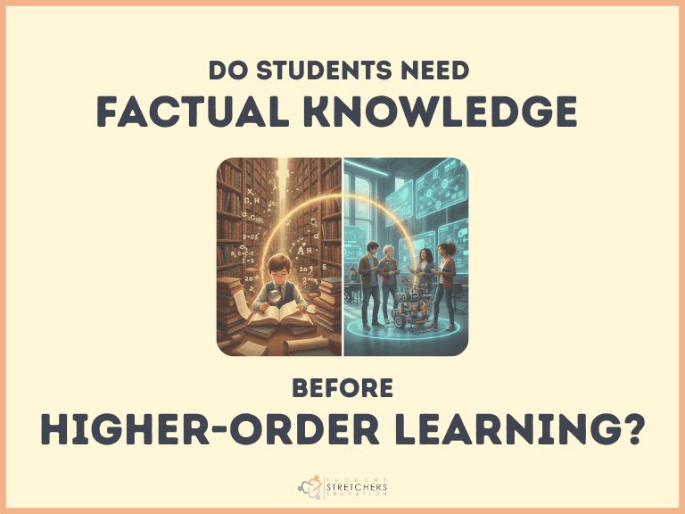 dperkinsed's tweet card. There are times when factual knowledge is important, but there are also instances that call for more complex learning and connected knowledge.