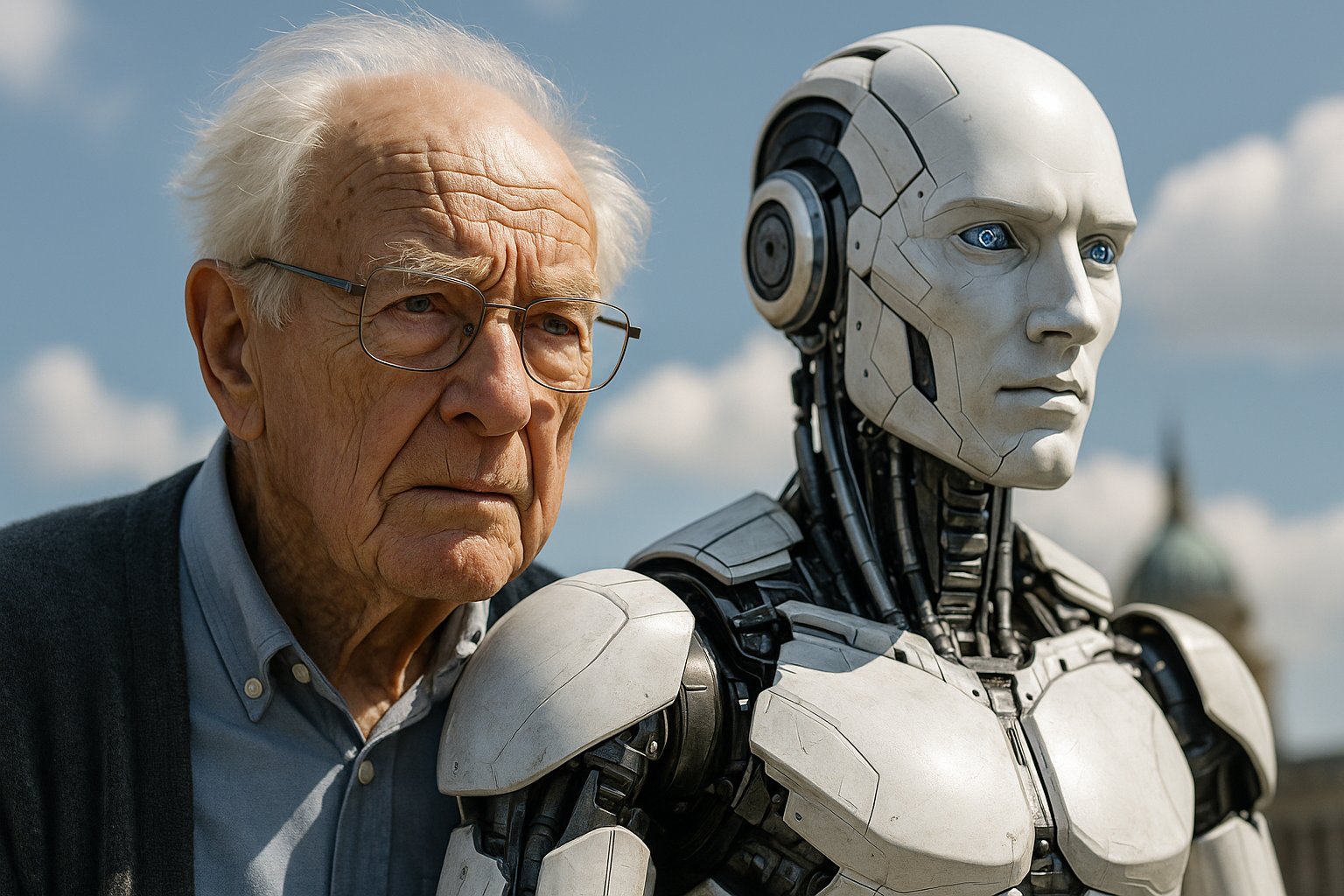 BlogDOpinions's tweet card. El futurista Ray Kurzweil asegura que la inteligencia artificial podría detener el envejecimiento humano a partir de 2032. Descubre cómo.