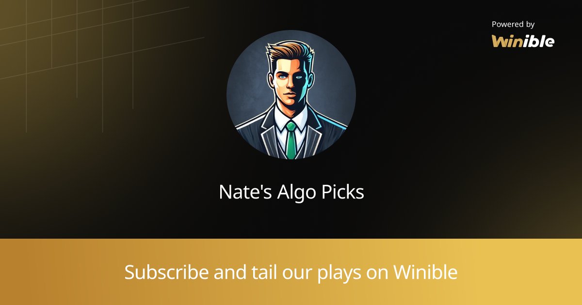 NateAlgoPicks's tweet card. Winible is the first creator monetization platform for cappers to launch a business online, build a community, and sell their picks.