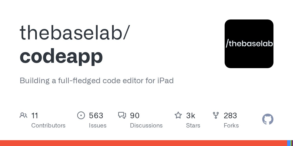 thebaselab's tweet card. Building a full-fledged code editor for iPad. Contribute to thebaselab/codeapp development by creating an account on GitHub.
