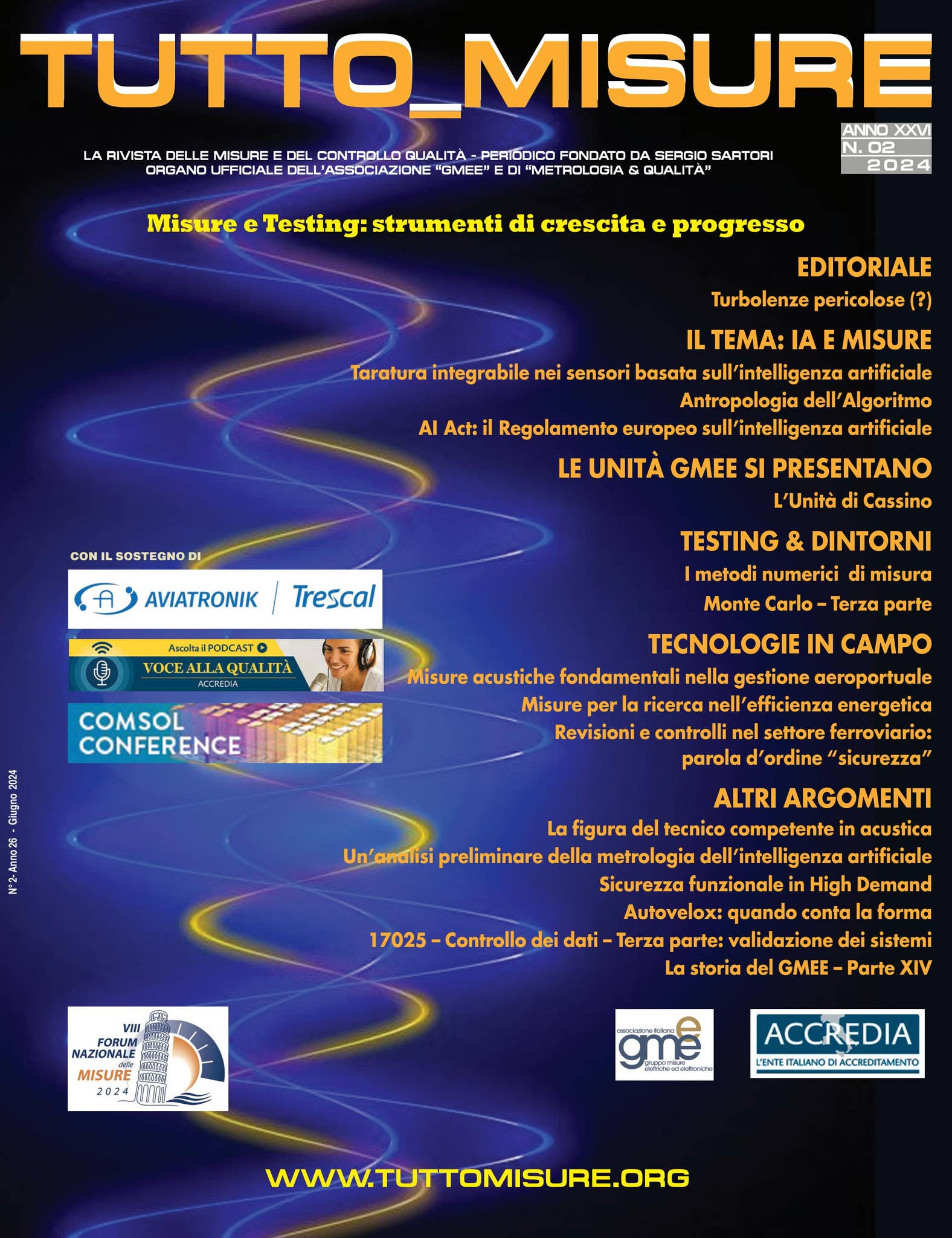 TMisure's tweet card. L'unica rivista Italiana nel settore delle misure e del controllo di qualità - Direttore Alessandro Ferrero