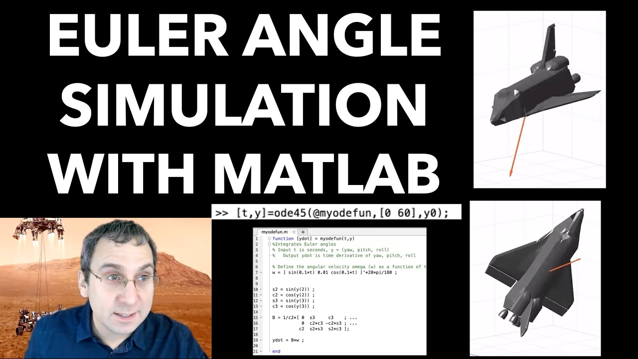 RossDynamicsLab's tweet card. Euler Angle Simulation with MATLAB | Integrating the Rotational...
