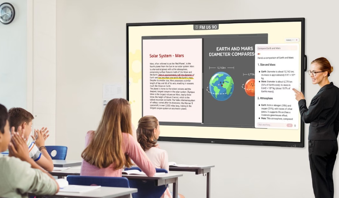 dotan_shoval's tweet card. LG פורצת דרך בחינוך: בינה מלאכותית ומסכים חכמים משנים את הכיתה מתוך AVmaster מגזין המולטימדיה מגזין האודיו וידאו והמולטימדיה הישראלי