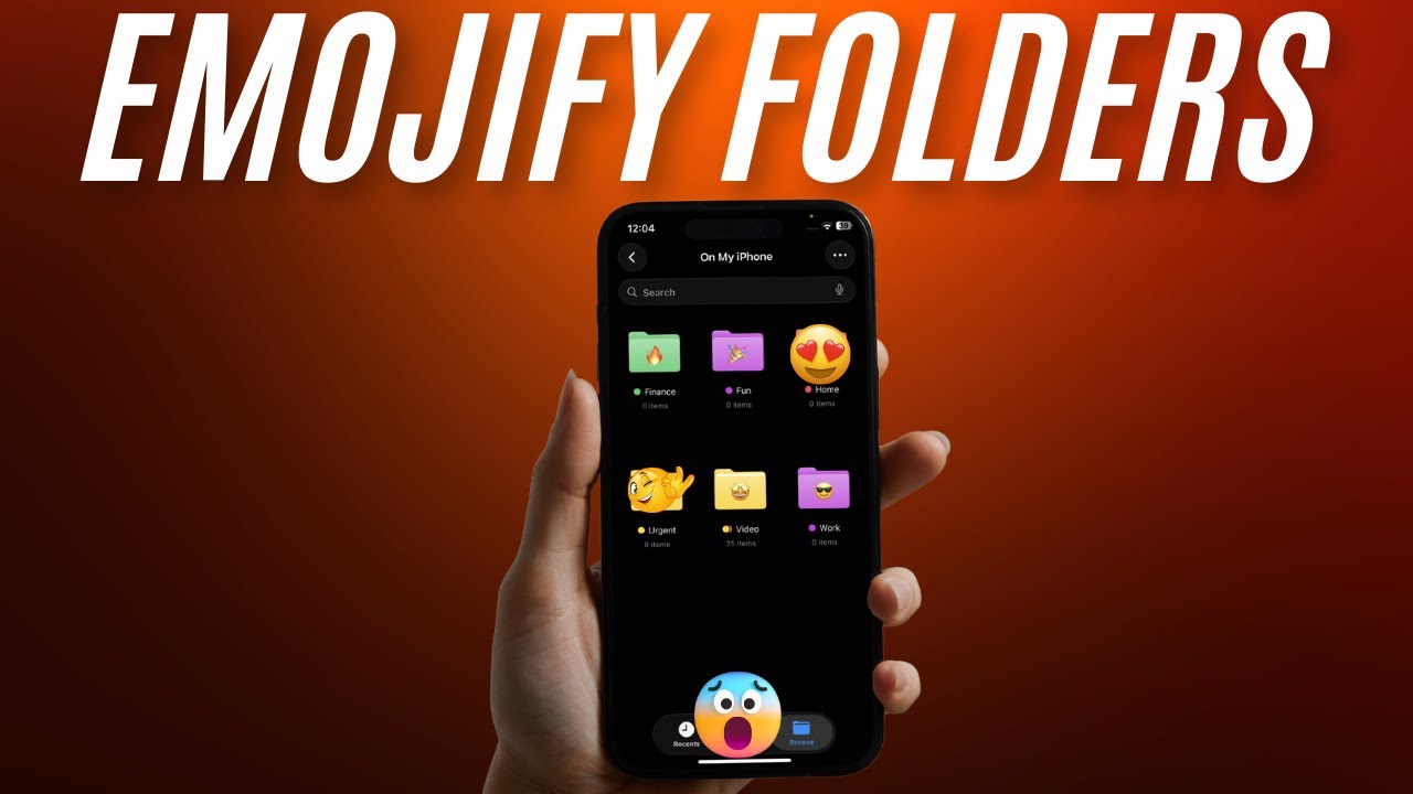 RajeshRkmishra's tweet card. How to Customize Folders Look With Emojis in Files App on iOS 26