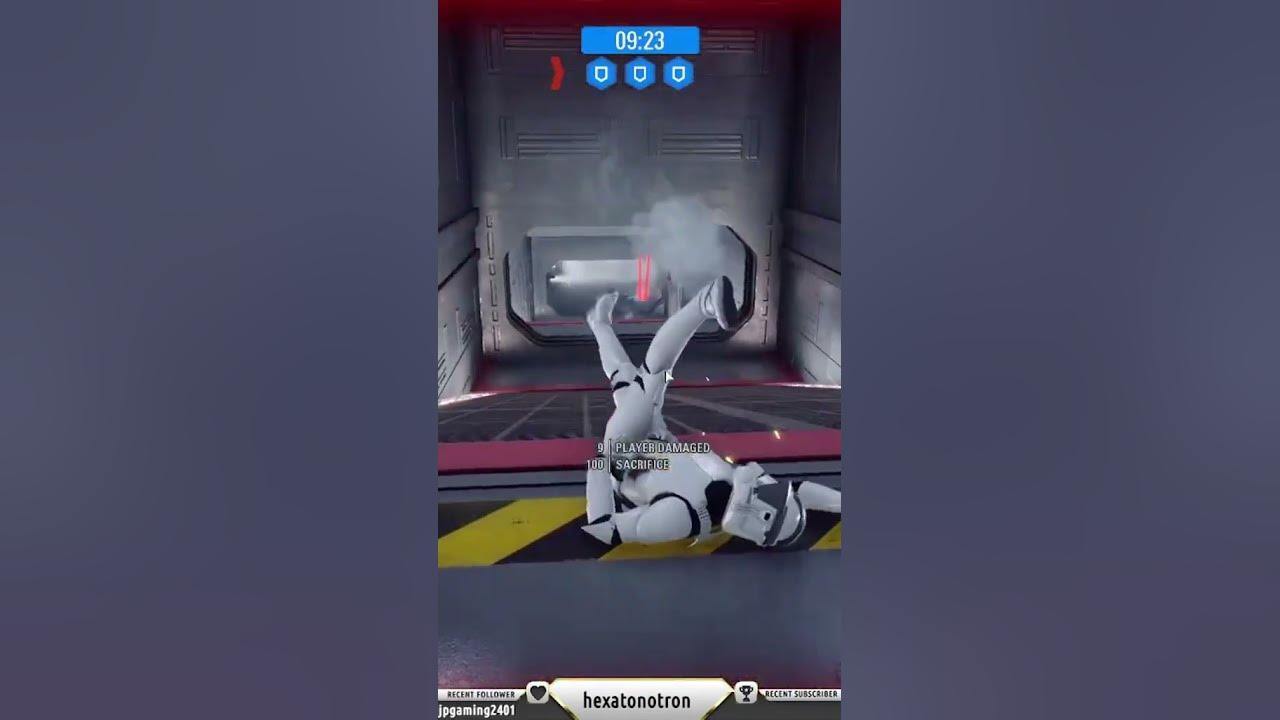 hexatonotron's tweet card. I die a lot in this game #starwars #battlefront2 #overandoveragain...