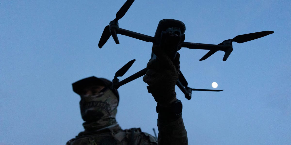 Robert4787's tweet card. French Army Chief of Staff Gen. Pierre Schill said small drones could soon lose their battlefield advantage as defenses were catching up.