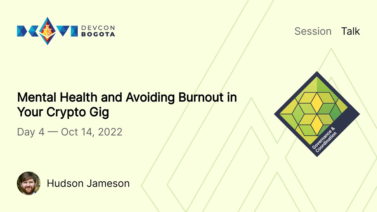 hudsonjameson's tweet card. Mental Health and Avoiding Burnout in Your Crypto Gig by Hudson...