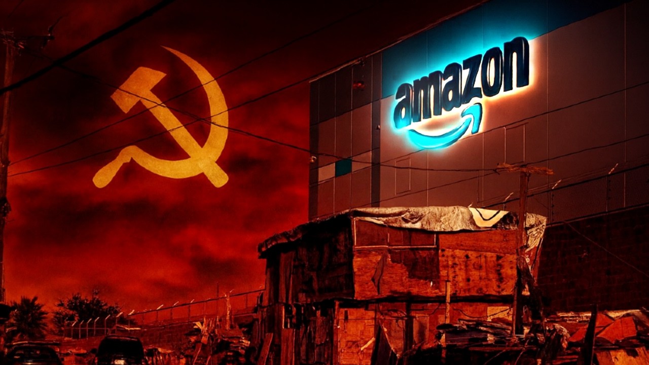 Artoftheproblem's tweet card. Amazon Created The Socialist Dream