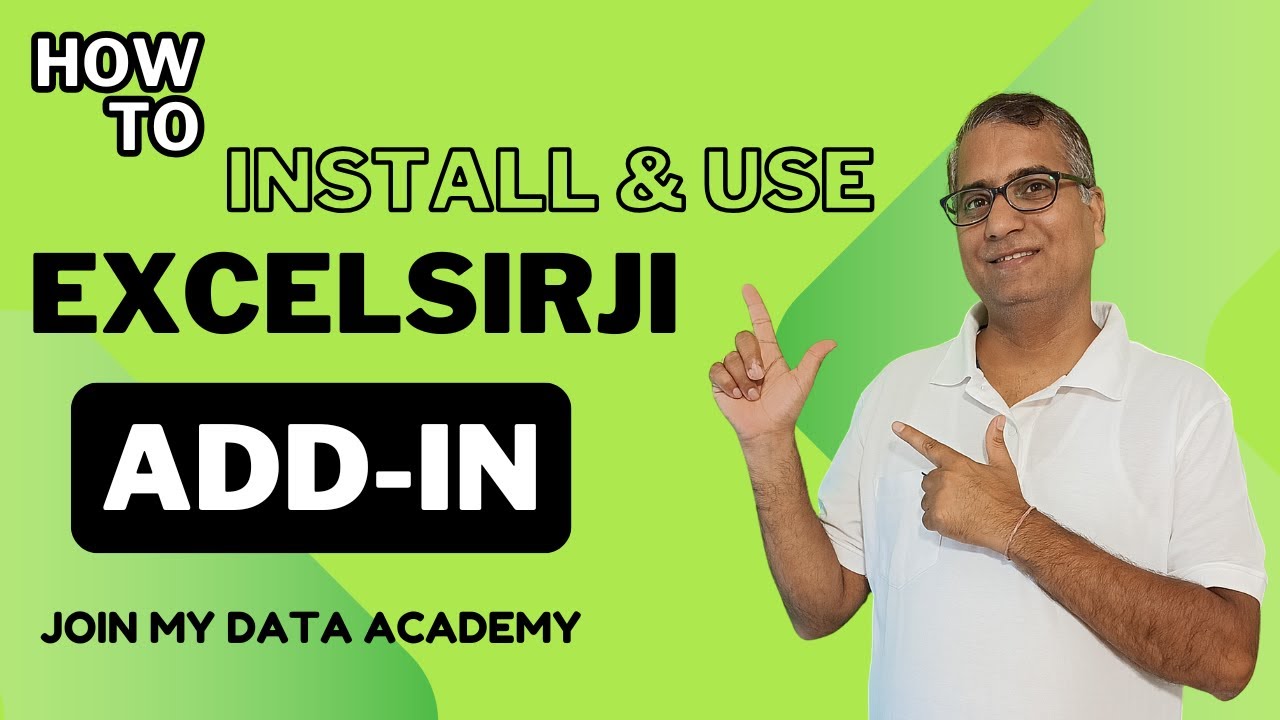excelsirji's tweet card. ExcelSirJi Add-in Setup Guide (Step by Step Tutorial)
