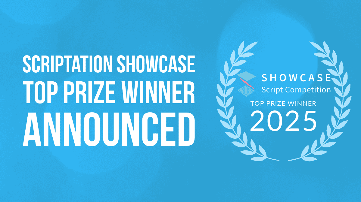 scriptation's tweet card. The Scriptation Showcase is pleased to announce its 2025 Teleplay Top Prize Winner! Thanks to everyone who submitted this year.