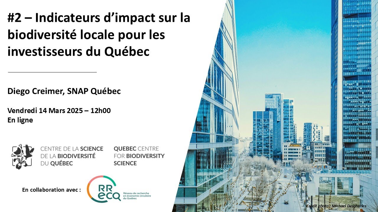 csbq_qcbs's tweet card. #2 [CSBQ] Webinaire : Indicateurs de biodiversité pour les investis...