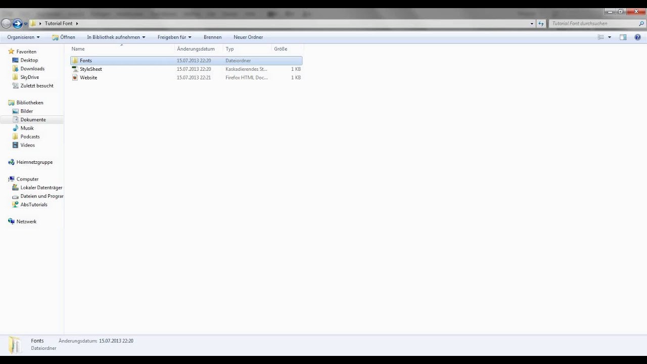 absTutorials's tweet card. HTML - Font auf einem Server bereitstellen