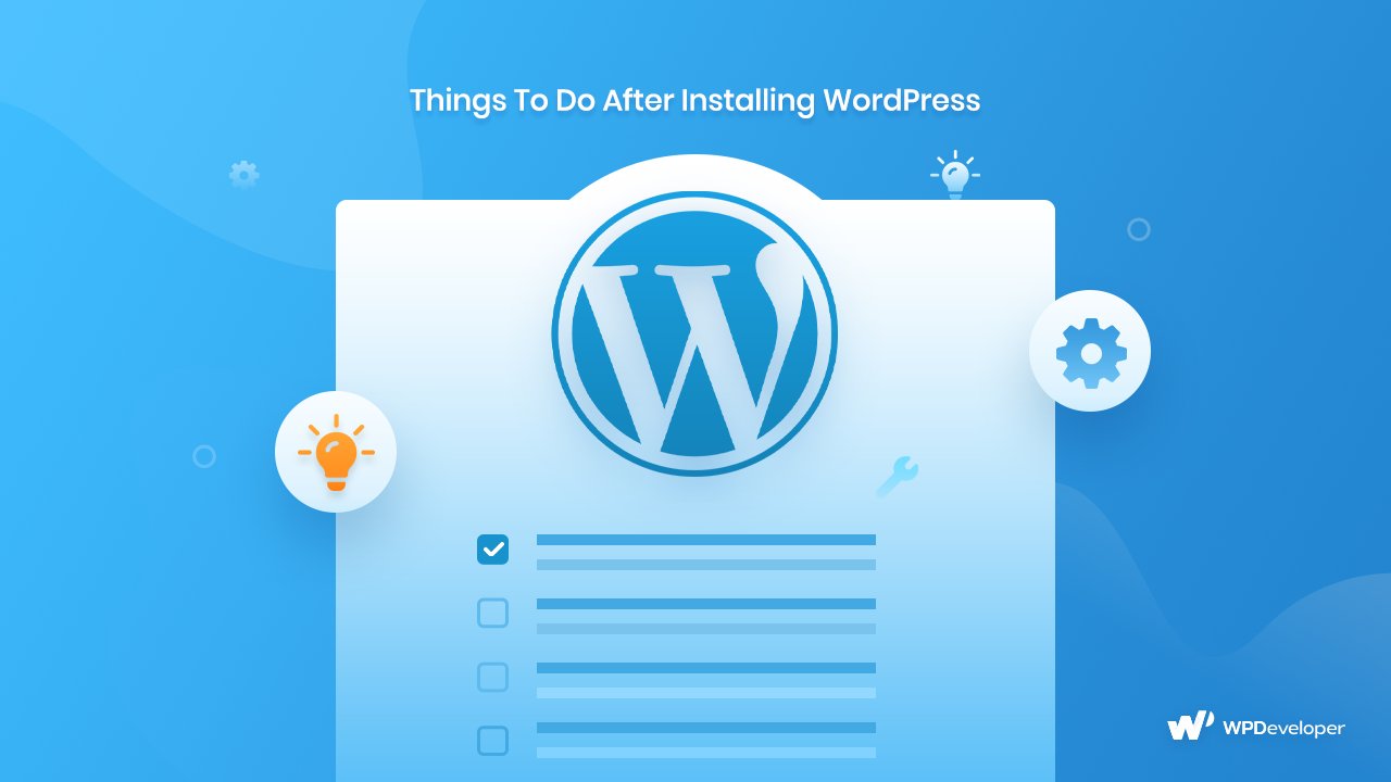 WPDevTeam's tweet card. An ultimate list of the top 10 most important things you need to do right after installing WordPress to kickstart your new website.