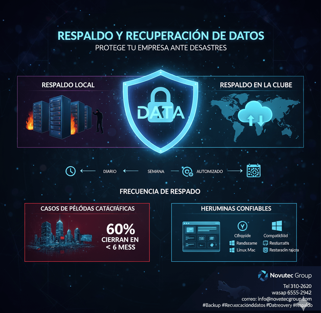 novutecgroup's tweet card. En la era digital, los datos son uno de los activos más valiosos de cualquier organización. Sin embargo, basta un error humano, un ataque cibernético o una