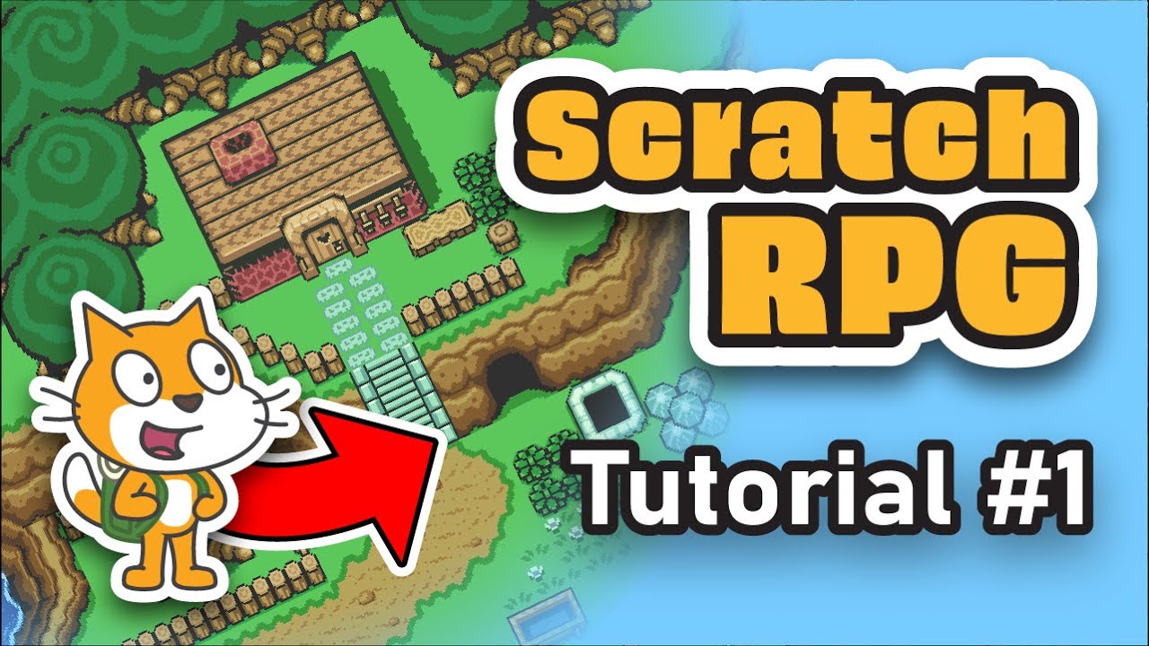 griffpatch's tweet card. RPG Tutorial | Craft your dream Scratch Game | 1. The Player ⛹️