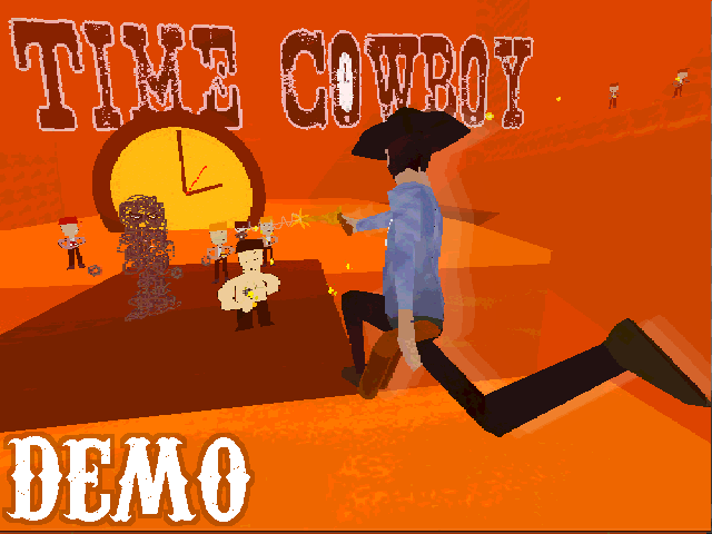 TimeCowboyGame's tweet card. Fast, loud, and stuck in time. Shoot everything. Available for Windows, Linux