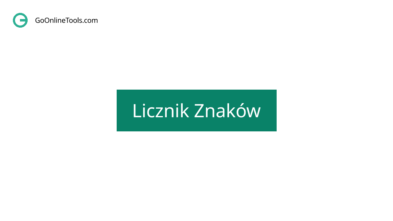 GoOnlineTools's tweet card. Licznik Znaków to narzędzie do analizy tekstu, które zlicza znaki, słowa, linie i akapity w czasie rzeczywistym. Oferuje zaawansowane funkcje, takie jak wyszukiwanie znaków, analiza częstotliwości i...