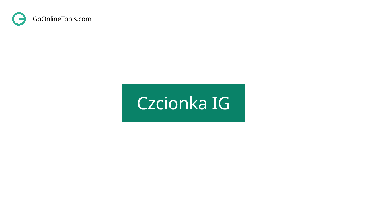 GoOnlineTools's tweet card. To narzędzie generatora czcionka IG umożliwia generowanie tekstu w innym rodzaju fantazyjnych czcionek IG, które możesz skopiować i wkleić do swojego postu lub profilu IG.