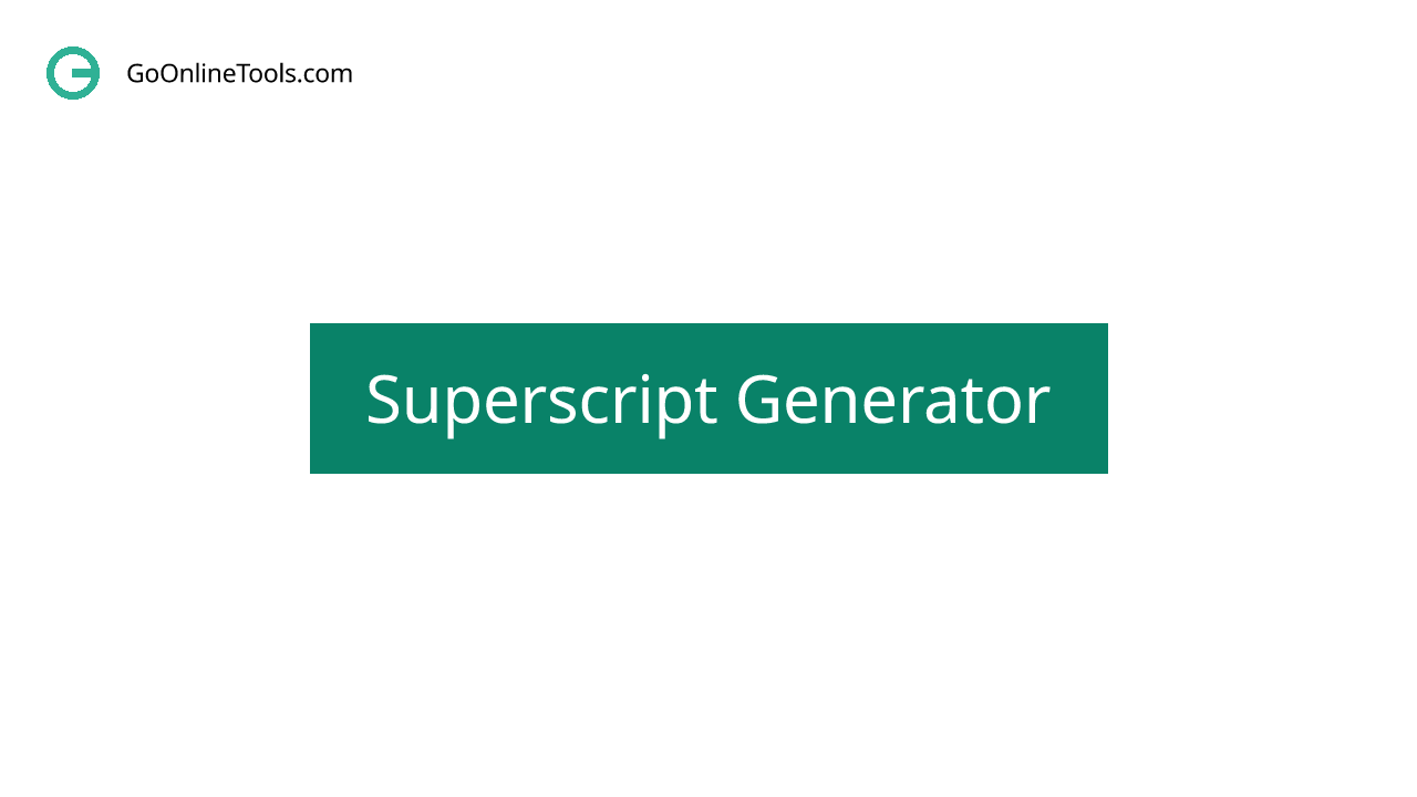 GoOnlineTools's tweet card. The superscript generator tool helps you to generate small superscript. This tool works without internet if our app is installed.