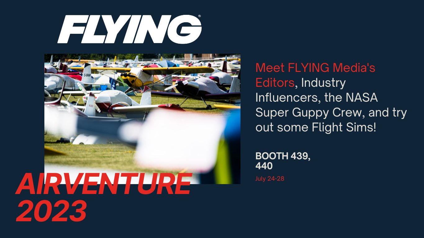 AVweb's tweet card. FLYING AirVenture Meet Ups