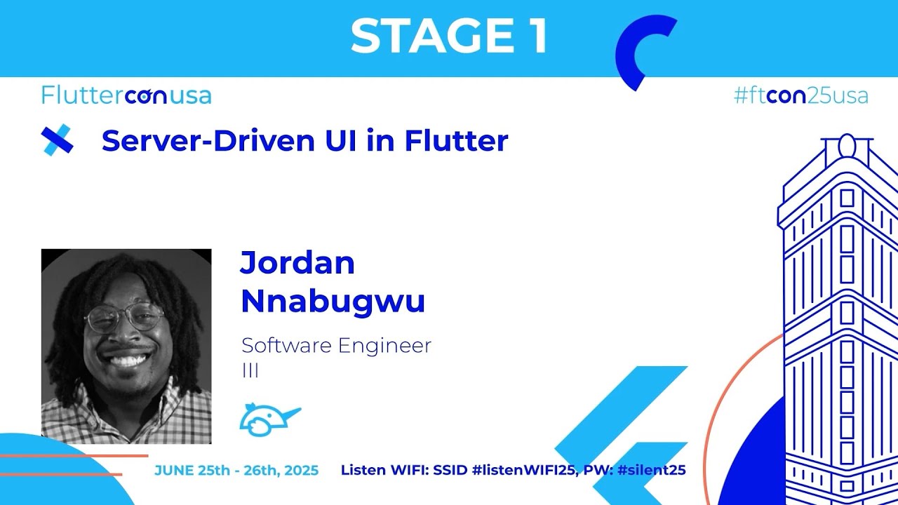 stac_dev's tweet card. Server-Driven UI in Flutter - Jordan Nnabugwu | Fluttercon USA 2025