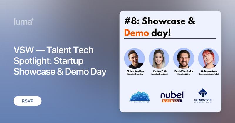 Shalinsky's tweet card. THIS EVENT REQUIRES A VSW ALL-ACCESS PASS. Please purchase an all-access pass through the Vancouver Startup Week website and use the discount code VSWxNubel20…