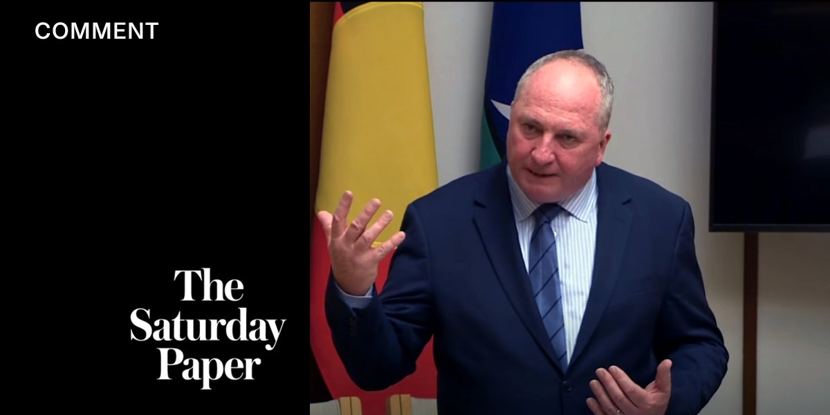 QuentinDempster's tweet card. What is the purpose of Barnaby Joyce?