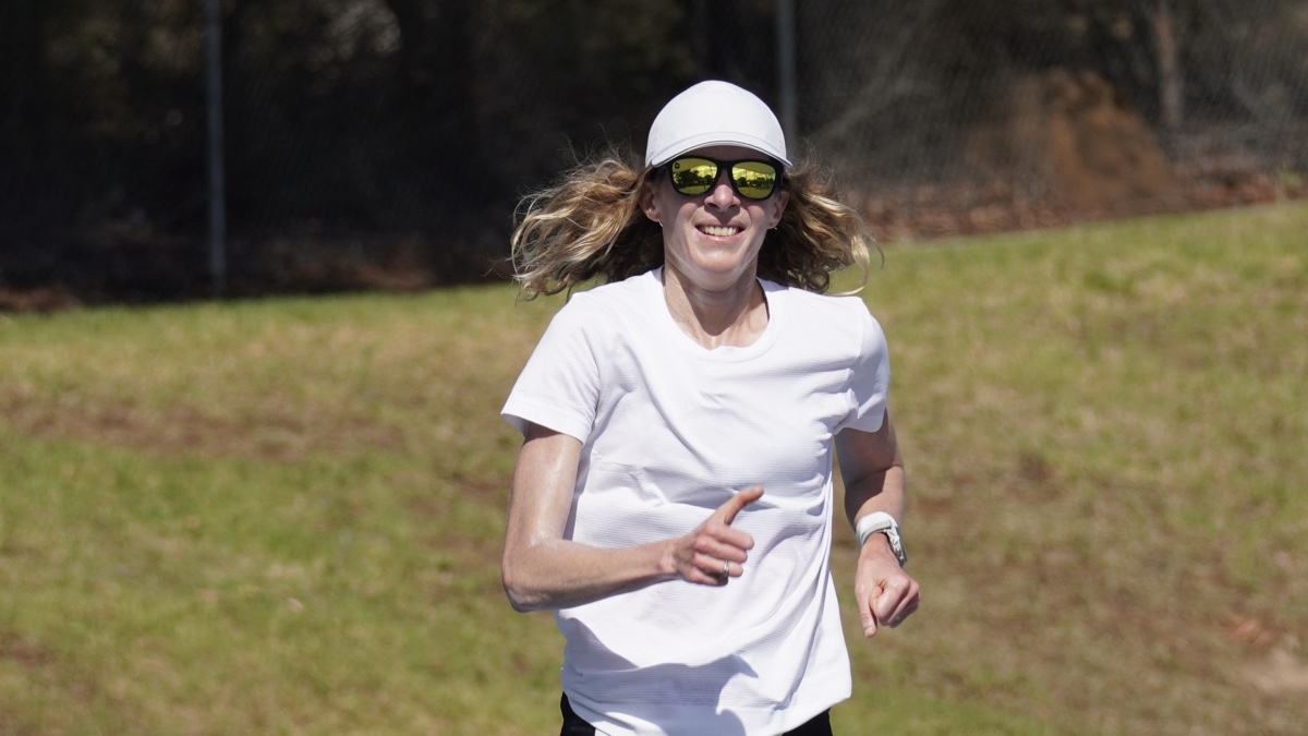 iRunFar's tweet card. Camille Herron sets the women's 48-hour world record at the 2023 Sri Chinmoy 48 Hour Festival in Australia.