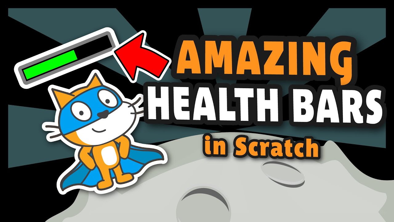 griffpatch's tweet card. AMAZING HEALTH BARS in Scratch - Easy Scratch Tutorial