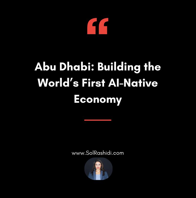 thalaivan_irrkn's tweet card. Abu Dhabi just committed $3.3B to become the world’s first AI-native city. Not a smart city. Not an AI pilot project. A fully AI-integrated economy by 2027. The ambition? ✅ Automate 100% of governm...