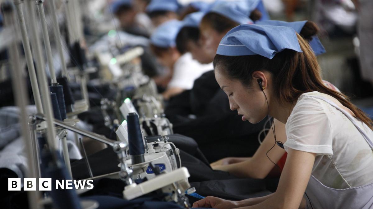 BBCBusiness's tweet card. China reports weaker than expected trade data, underlying concerns of a slowdown in the world's second-largest economy,