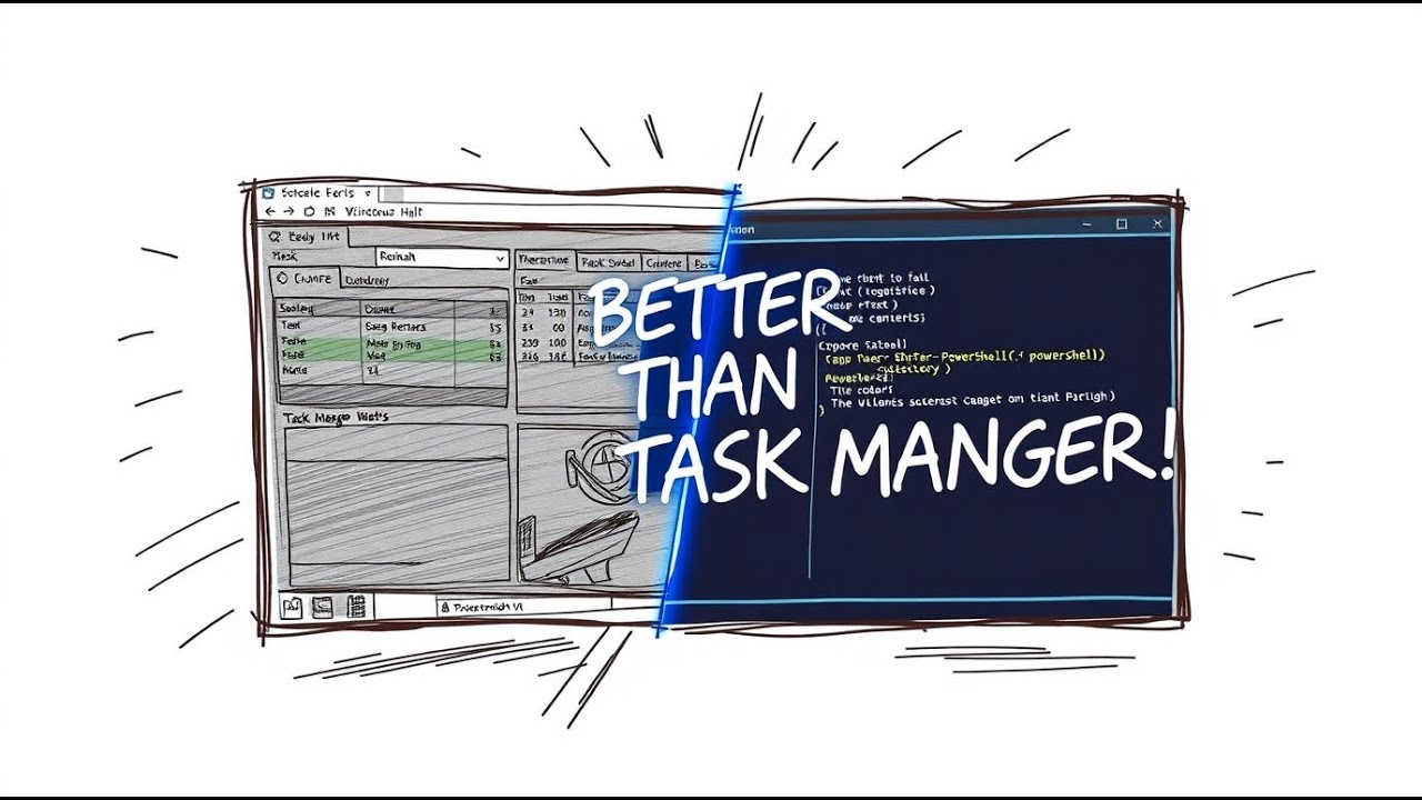bsdoole's tweet card. The EASY Way to Create Your Own Task Manager Dashboard with PowerShell