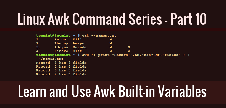 igor_os777's tweet card. In this article, we shall walk through the concept of built-in variables in Awk and there are two types of variables, user-defined and built-in variables.