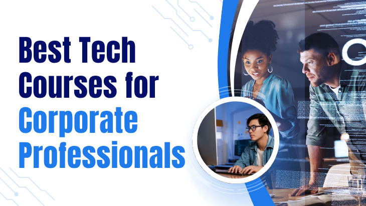 techaedu's tweet card. Switching careers? Explore top tech courses for corporate professionals. Learn in-demand skills, upskill fast, and start your IT journey today.