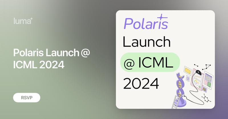 Polaris_HQ's tweet card. Countdown to the Polaris Launch @ ICML 2024! Benchmarking for ML in drug discovery is… complicated. There’s a lack of standardized, domain-appropriate…