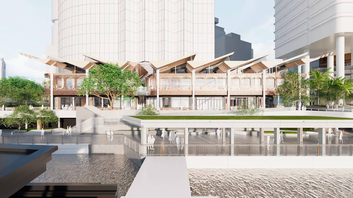 brisdevelopment's tweet card. Dexus has submitted a change application to Brisbane City Council proposing a series of design refinements to its $2.5 billion Waterfront Brisbane project