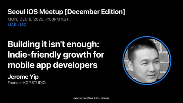 florianldt's tweet card. ***(영어 뒤에 한국어 번역이 있습니다)*** Join us for the **December Edition** of the **Seoul iOS Meetup**, where all Apple platform enthusiasts are welcome to network and learn from fab