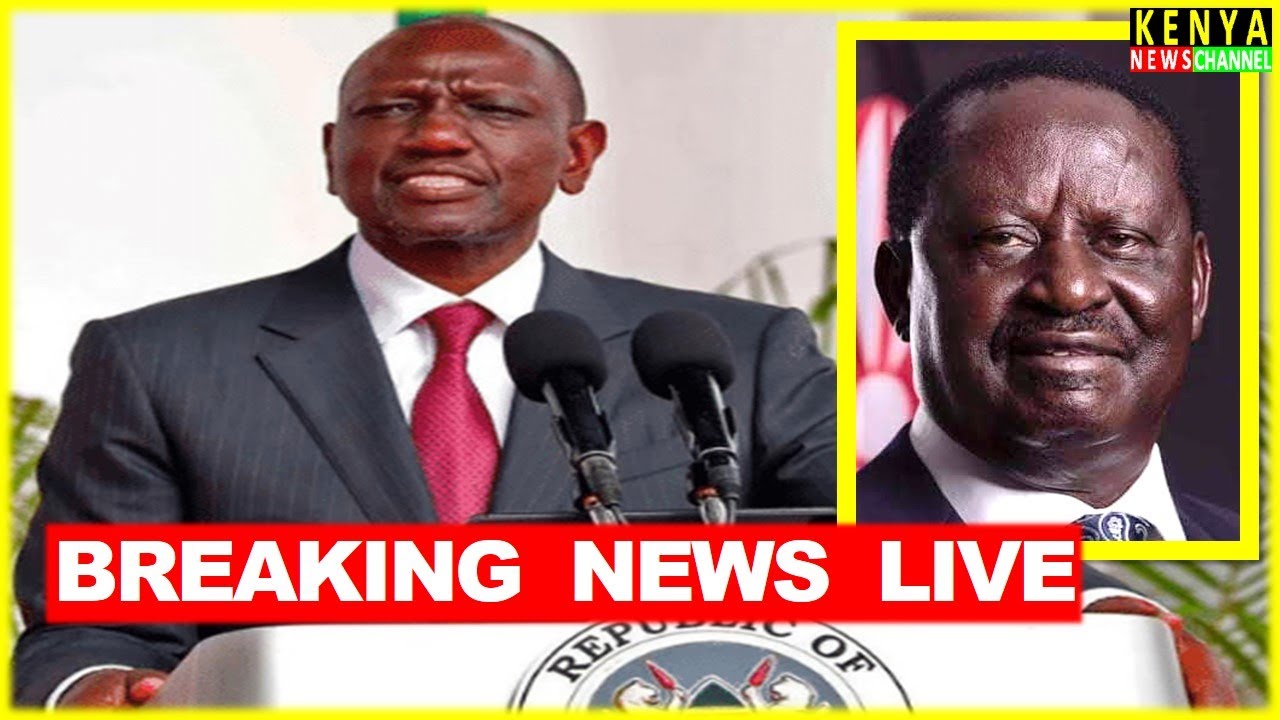 jalvinz's tweet card. LIVE - Ruto announcing the Death of Raila Odinga