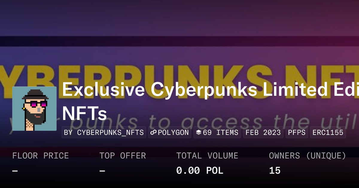 nft_cyberpunks's tweet card. This collection has only 200 exclusive NFTs. Each and every holder of this collection will be getting up to $40/month.