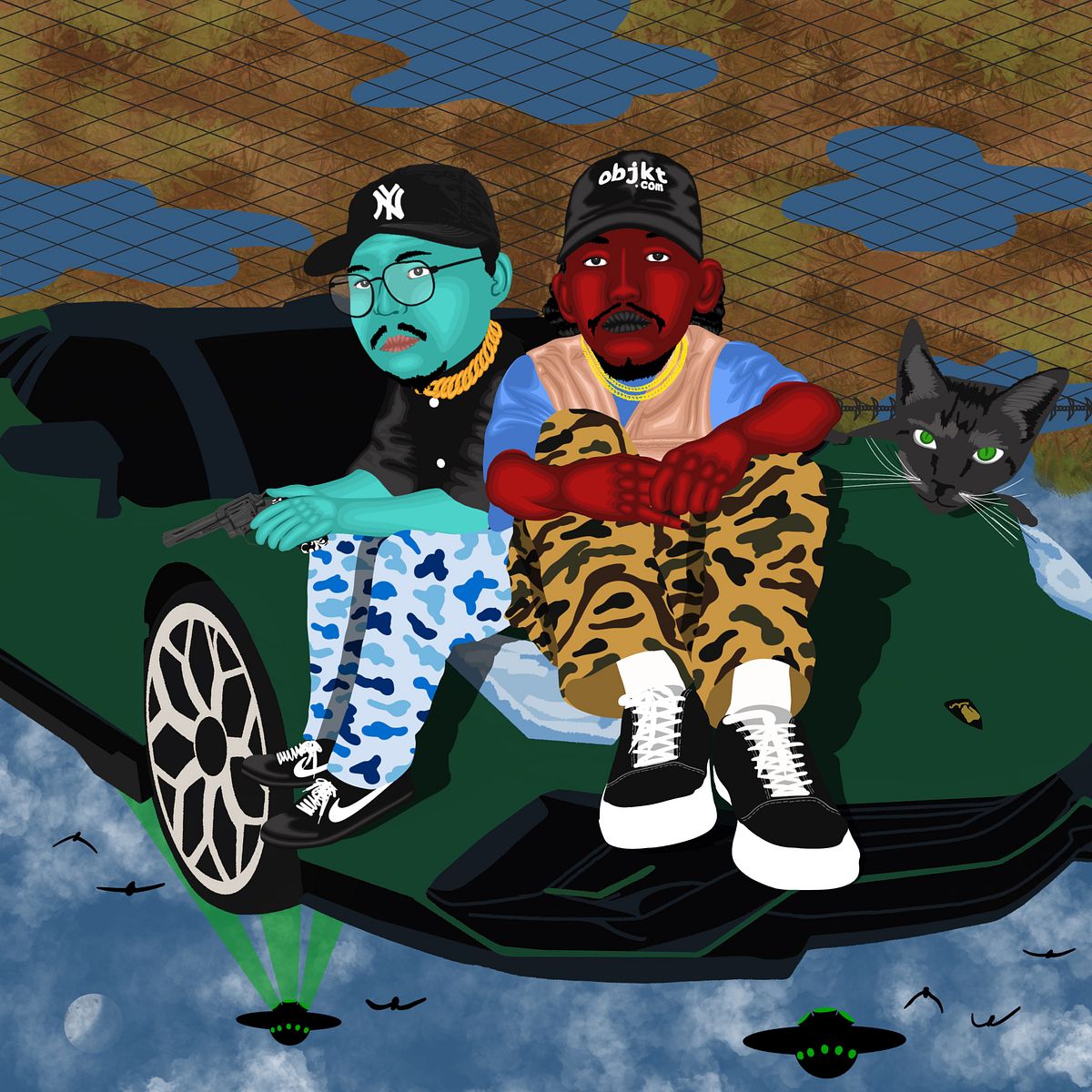 BakerIsland1's tweet card. Digital Illustration 3333x3333px CEZXR, 2025