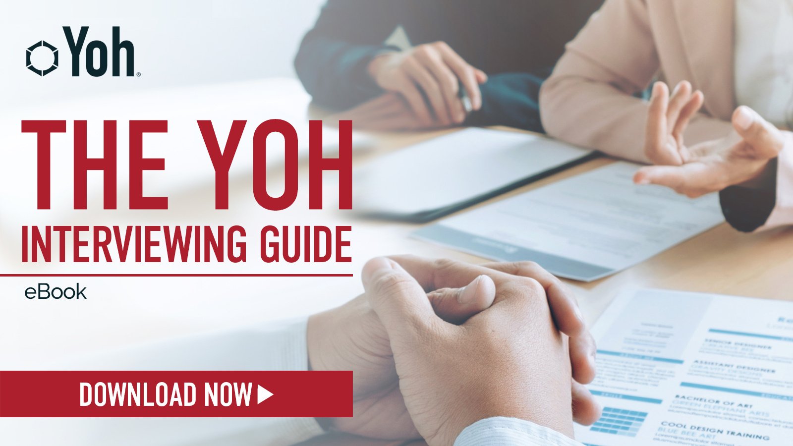 YohCorporate's tweet card. Looking to develop your interview protocols? Download Yoh's interviewing guide to facilitate effective interviews and secure top talent.
