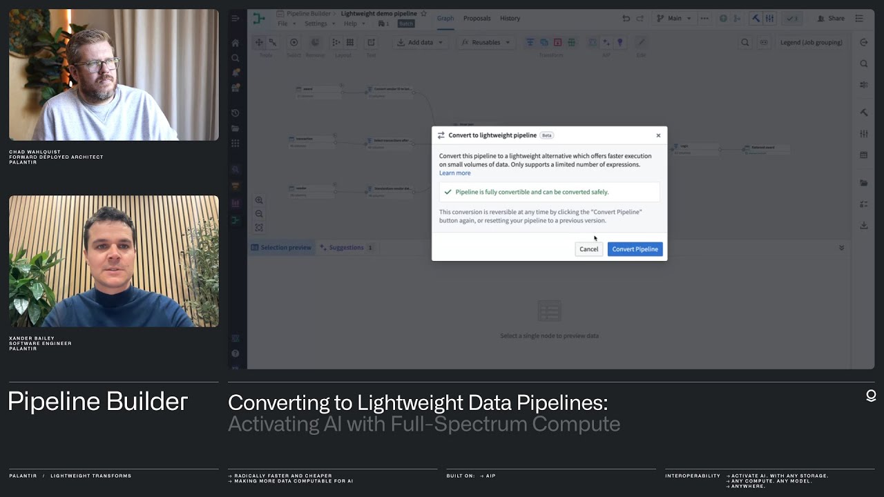 drupaulhudson's tweet card. Chad & Xander | Lightweight Transforms in Pipeline Builder