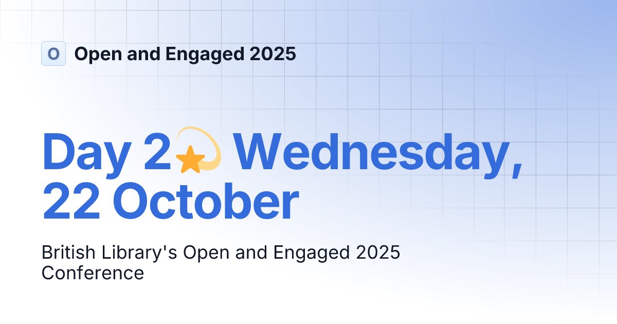 BLopenresearch's tweet card. British Library's Open and Engaged 2025 Conference