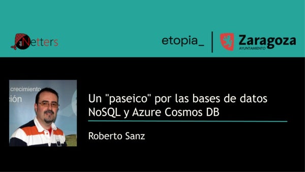 rsciriano's tweet card. (Evento presencial) Hola dotnetters! En esta sesión nos introduciremos en el fascinante mundo de las bases de datos NoSQL, destacando sus características principales y co