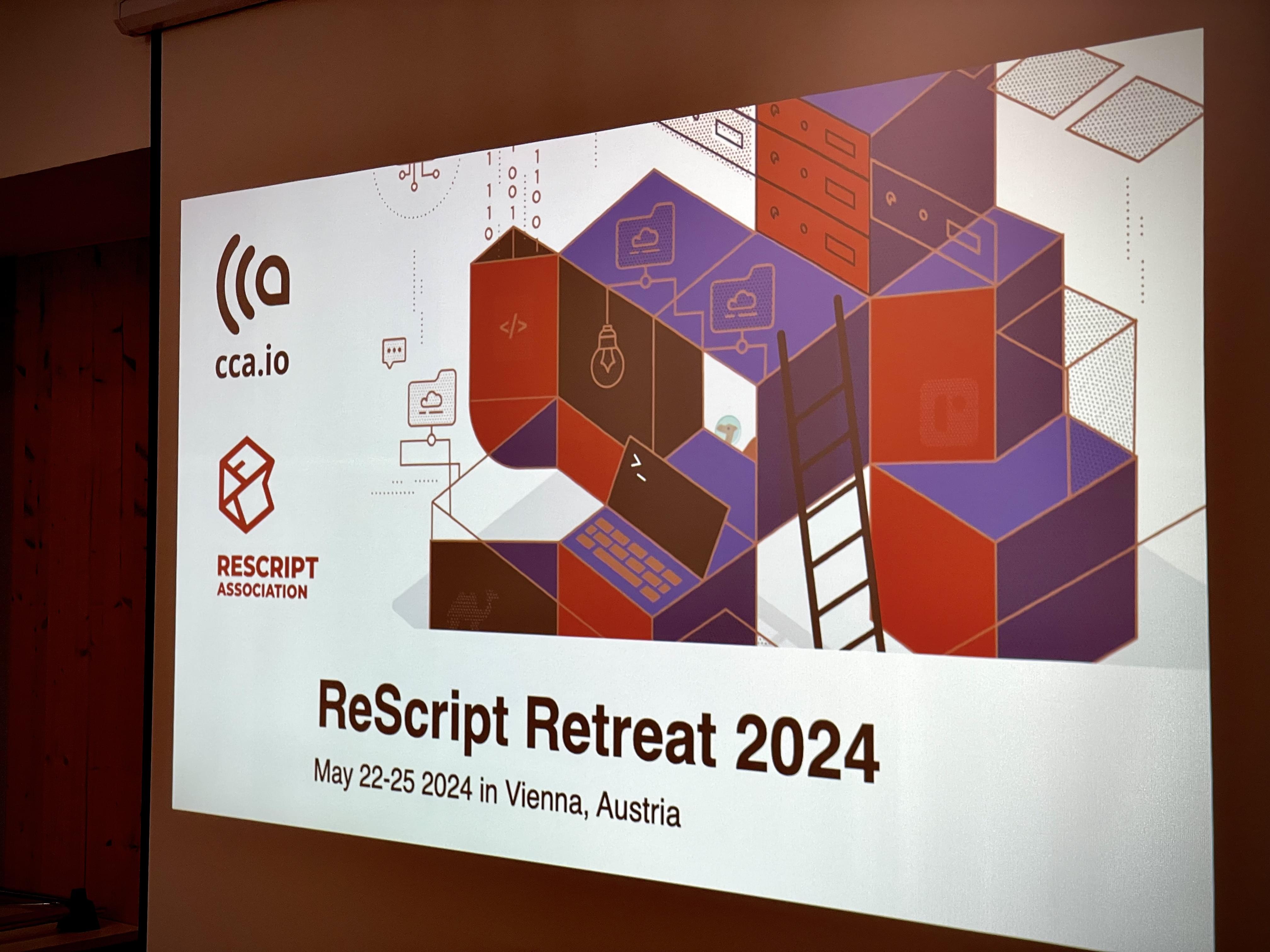rescriptlang's tweet card. Accelerating ReScript development through meeting in-person.